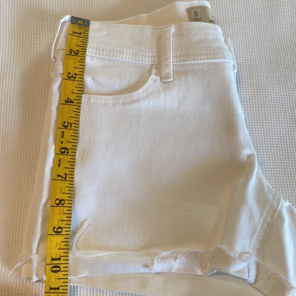 Hollister Midi Shorts Size 0 W 24 White Jeans - Picture 7 of 11